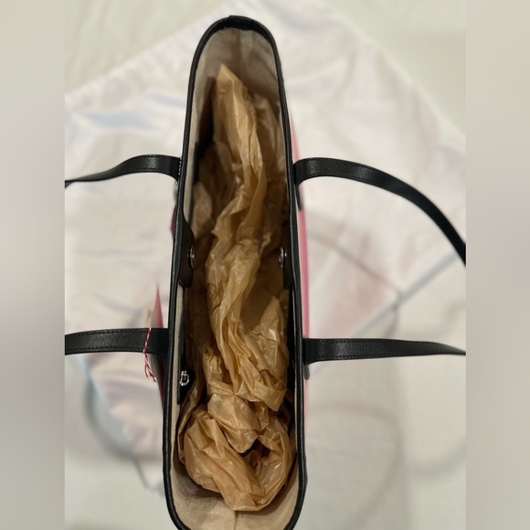 NWT | 100% Nappa Leather City Tote | Retro Summer Stripe - Picture 6 of 10